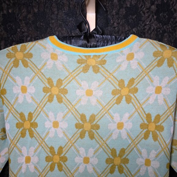 Happy Sheep Floral Wool/Cashmere Blend Sweater S - Picture 6 of 8